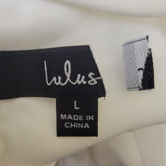 Lulus Cheers to Chic Ivory Sleeveless Jumpsuit Wide Leg Stretchy, Size L - Picture 7 of 8